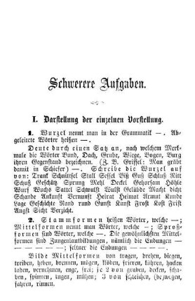 Schwerere Aufgaben