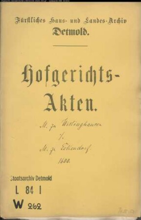 Wistinghausen, Jobst Meier zu gegen Henrich Meier zu Eckendorf - Beleidigung