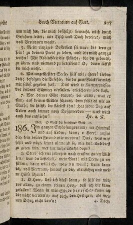 207-217, 186. Im ganzen Schöpfungsraum [...]. - 194. So, wie du einmahl dich erkläret [...].