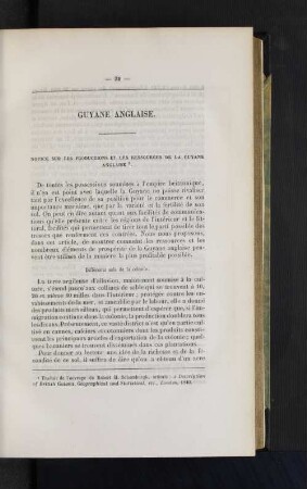 Guyane anglaise.