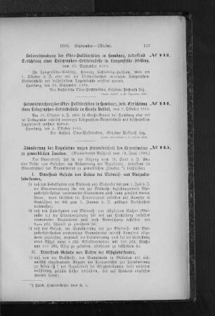 No. 145 Abänderung des Regulativs wegen Steuerfreiheit des Branntweins zu gewerblichen Zwecken.
