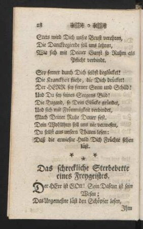 Das schreckliche Sterbebette eines Freygeistes