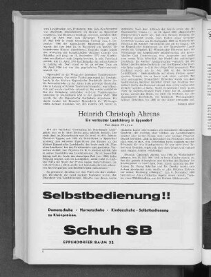 Heinrich Christoph Ahrens Ein verlauster Landchirurg in Eppendorf
