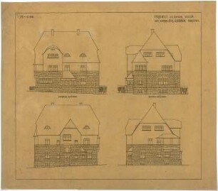 Billing, Hermann; Bretten, Heilbronnerstr. 3; Haus Dr. Gerber - Fassaden (Ansichten)