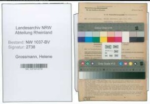 Entnazifizierung Helene Grossmann , geb. 09.05.1899 ()