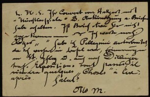 L.H.S. Ihr Couvert von Stuttgart mit "Künstlerspiele"...