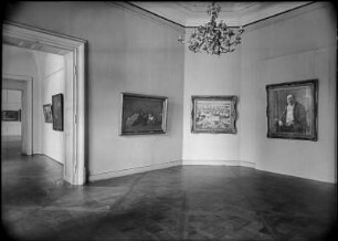 Schloss Pillnitz, Bergpalais, Zimmer : Liebermann-Saal. Interimsquartier der Dresdner Gemäldegalerie in Schloss Pillnitz