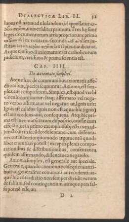 Cap. IIII. De axiomate simplici.