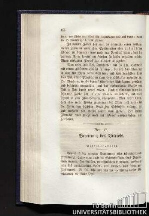 Nro. 17. Bereitung des Vitriols.