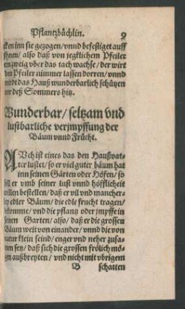 Wunderbar/ seltzam und lustbarliche verimpffung der Bäum unnd Frücht.