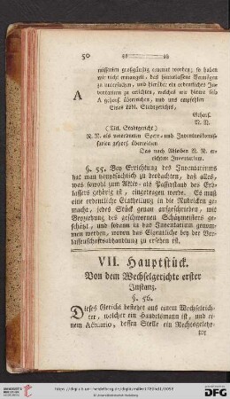 VII. Hauptstück