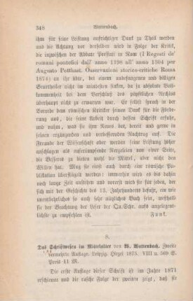 348-355 [Rezension] Wattenbach, Wilhelm, Das Schriftwesen im Mittelalter