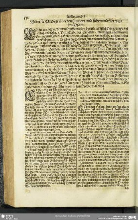 Außlegung des hundert und sieben und viertzigsten Psalms