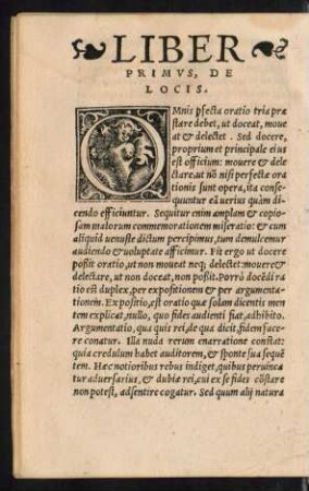 Liber Primus, De Locis.