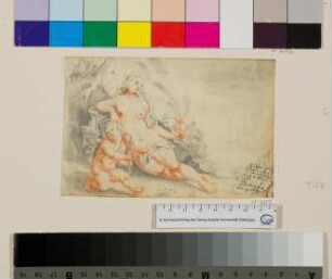 Venus und Amor in einer Landschaft