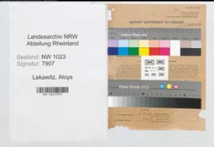 Entnazifizierung Aloys Lekawitz , geb. 19.03.1915 (Postinspektor)