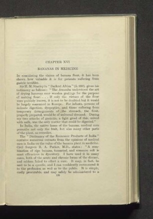 Chapter XVI Bananas in medicine