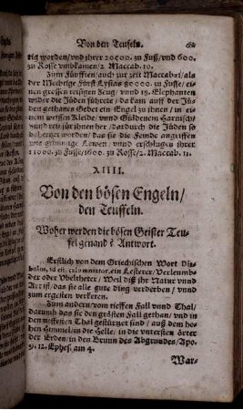 XIIII. Von den bösen Engeln/ den Teuffeln