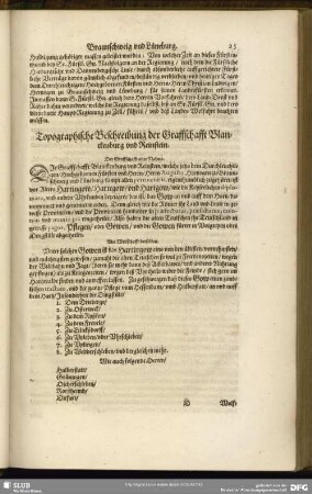 Topographische Beschreibung der Graffschafft Blanckenburg und Reinstein