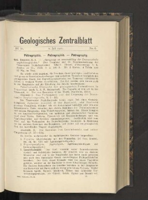 1. Juli 1911. No. 6.