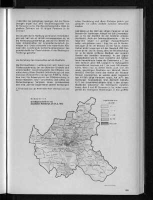 Schaubild 4: Arbeitsplatzdichte in den Stadtteilen Hamburgs am 27.5.1972
