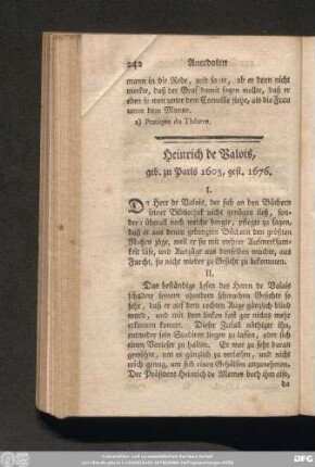 Heinrich de Valois, geb. zu Paris 1603, gest. 1676.