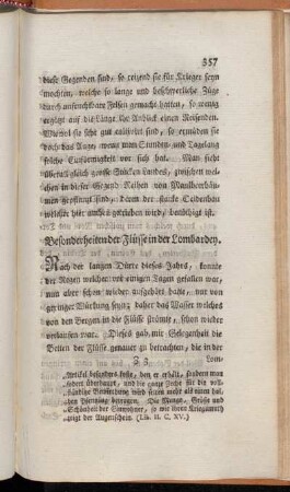 Besonderheiten der Flüsse in der Lombardey
