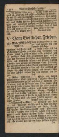 V. Vom Göttlichen Frieden. 381. - 389.