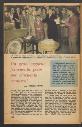 Un gran negocio: ¡cincuenta pesos por cincuenta centavos!
