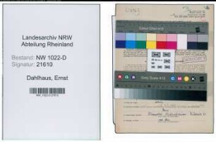 Entnazifizierung Ernst Dahlhaus , geb. 30.05.1914 (Kraftfahrer)