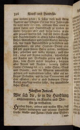 396-405, Fünfter Articul.