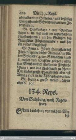 134. Reys. Von Saltzburg nach Regenspurg