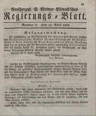 Nr. 8 : 20. April 1832