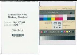 Entnazifizierung Julius Ries , geb. 00.00.0000 ()