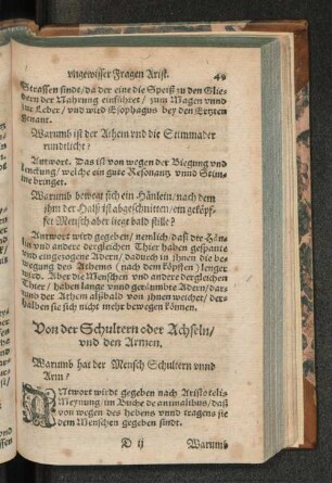 Von den Schultern oder Achseln/ vnd den Armen. [u. a.]