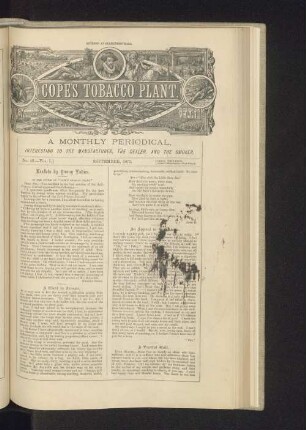 Cope's Tobacco Plant. No. 42. - Vol. I. September, 1873.