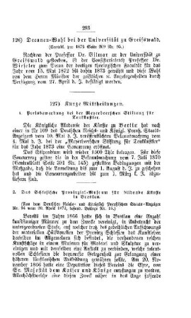 Kurze Mittheilungen : [I. Allgemeine Verhältnisse der Behörden und Beamten]