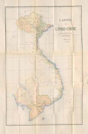 Carte de L'Indo-Chine, Janvier 1889
