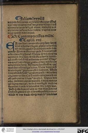 De contemptoribus mundi, capitulum xvi.