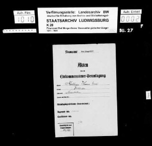 Kirchheimer, Simon; Viehhändler *23.11.1882 Kirchheimer, Jenny geb. Löwenthal Wohnort: Niederstetten