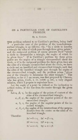 On a particular case of Castillon's problem.