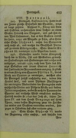 XVII. Portugall