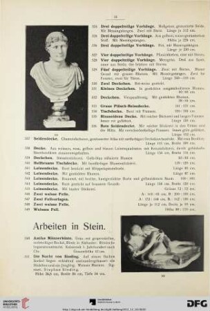 Arbeiten in Stein (Nr. 350-354)