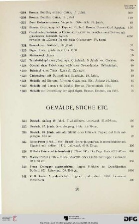 Gemälde, Stiche etc. (Nr. 334-413)