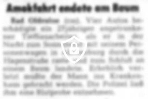 Amokfahrt endete am Baum