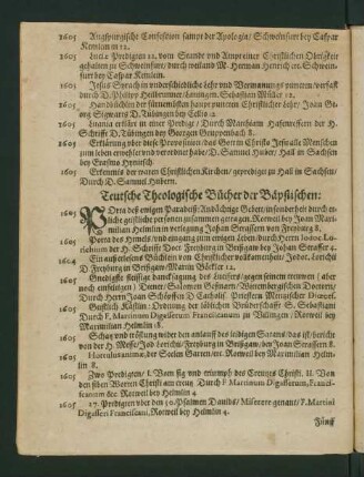 Teutsche Theologische Bücher der Bäpstischen.