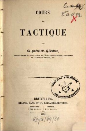 Cours de Tactique