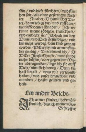Ein ander Beicht.