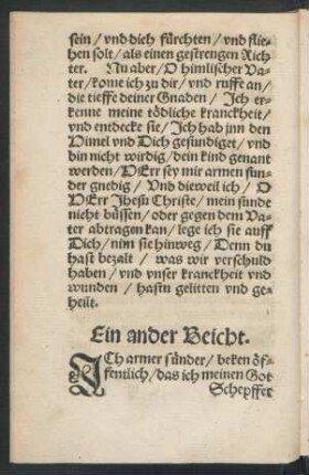 Ein ander Beicht.