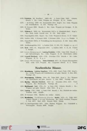Neufürstliche Häuser (Nr. 1290-1527)